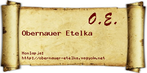Obernauer Etelka névjegykártya